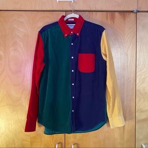 J Crew Primary Color Corduroy button down (M)